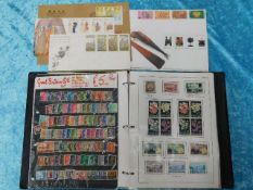 An album of Philippine stamps, a GB sheet & four H