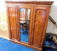 A 19thC. mahogany veneer gentleman's compactum