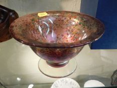 An Isle Of Wight glass bowl with box
