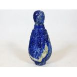 A carved Lapis Lazuli scent bottle 6.25in