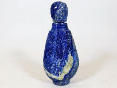 A carved Lapis Lazuli scent bottle 6.25in