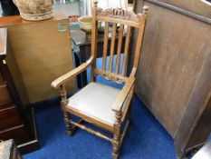 A large oak carver chair