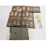 Two albums of cigarette cards & other items