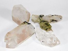 Four pieces of quartz crystal 750g