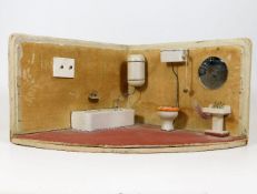 A French miniature model of a salle de bain 7in hi