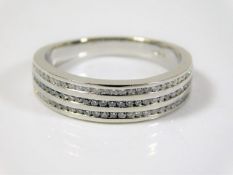 A platinum & diamond ring 10.7g size X