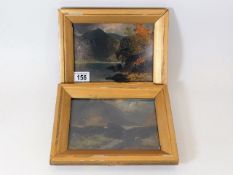 A pair of 19thC. impressionist oils, one indistinc