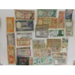 A quantity of vintage foreign bank notes