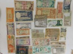 A quantity of vintage foreign bank notes