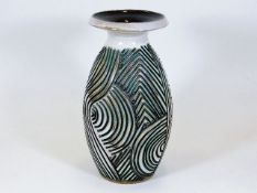 A Poole pottery Atlantis vase 10in
