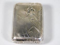 A French silver art nouveau snuff box with decor t