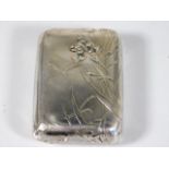 A French silver art nouveau snuff box with decor t