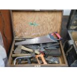 A box of mixed tools