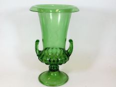 A 19thC. glass campana style vase 12in