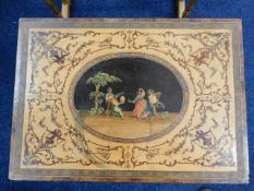 An inlaid Portuguese table top c.1860 with Edwardi