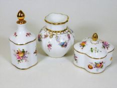 A Royal Crown Derby Royal Antoinette vase twinned