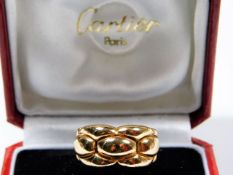 An 18ct gold Cartier Gentiane ring 12.8g size H/L