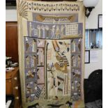 A large 1920's Egyptian linen tapestry. Provenance