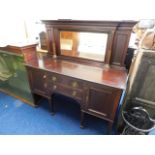 A 19thC. mahogany sideboard with mirror over