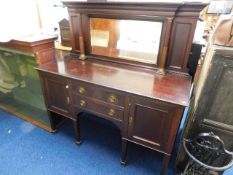 A 19thC. mahogany sideboard with mirror over