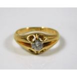 An 18ct gold ring set with diamond of approx. 0.3c