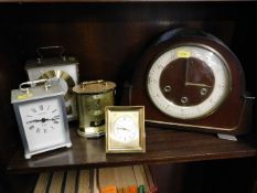 A Bakelite clock & four others
