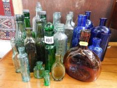 A collection of various vintage bottles