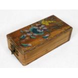 A small 19thC. lined objet d'art box 4.5in x 2.25i