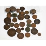 A quantity of mostly antique copper coinage from p