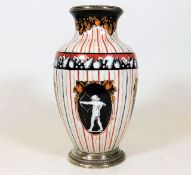 A French silver mounted porcelain vase, probably b