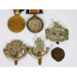 A WW1 medal set awarded to 46126 Pte. C. Giles OXF