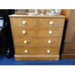A 19thC. pine chest of drawers