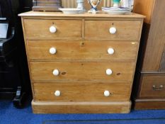 A 19thC. pine chest of drawers