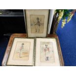 Three framed prints of military interest depicting