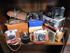A quantity of mostly vintage cameras & equipment