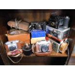 A quantity of mostly vintage cameras & equipment