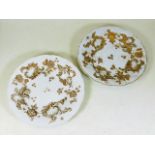 A pair of 19thC. Meissen plates with relief decor