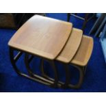 A retro set of Nathan teak nest of tables