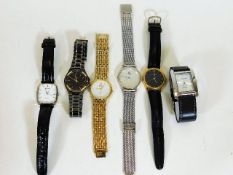 A selection of various fashion watches
