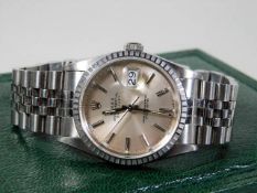 A Gents Rolex Oyster Perpetual Datejust, stainless