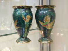 Two small lustreware vases, probably Wedgwood, one