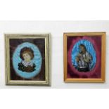 Two Victorian framed beadwork pictures, image size