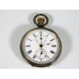 A J. W. Benson silver top wind pocket watch