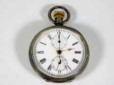 A J. W. Benson silver top wind pocket watch