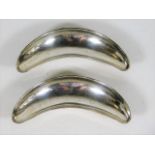 A pair of continental sterling silver trinket dish
