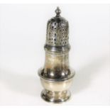 A silver pepper pot