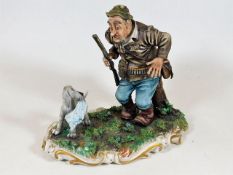 A Capodimonte figure group of huntsman & his dog 7