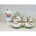 A vintage 15 piece Shelley floral coffee service for six (sold on behalf of Oxfam)