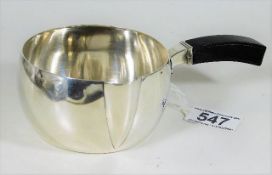 A French silver brandy warming pan