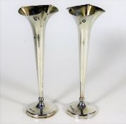 A pair of silver posy holders